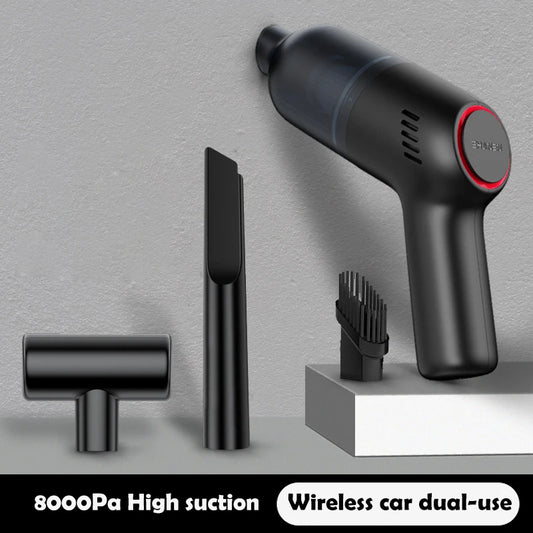 Powerful 8000Pa Cordless Car Vacuum Cleaner - Rechargeable Handheld Dust Buster for Home and Auto